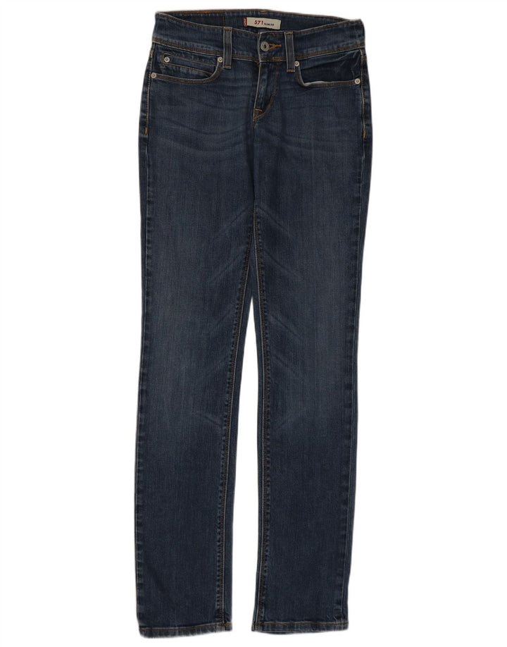 Damskie jeansy Levi's 571 Slim W27 L34 Niebieskie bawełniane
