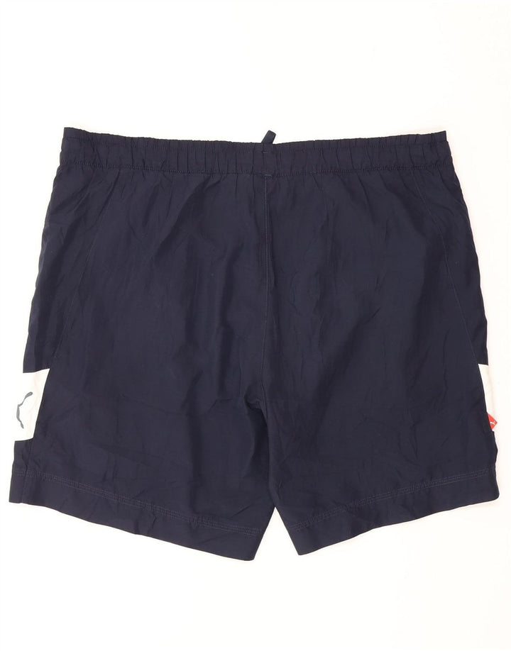 Męskie spodenki sportowe Puma, średni granatowy, poliester z blokami kolorów