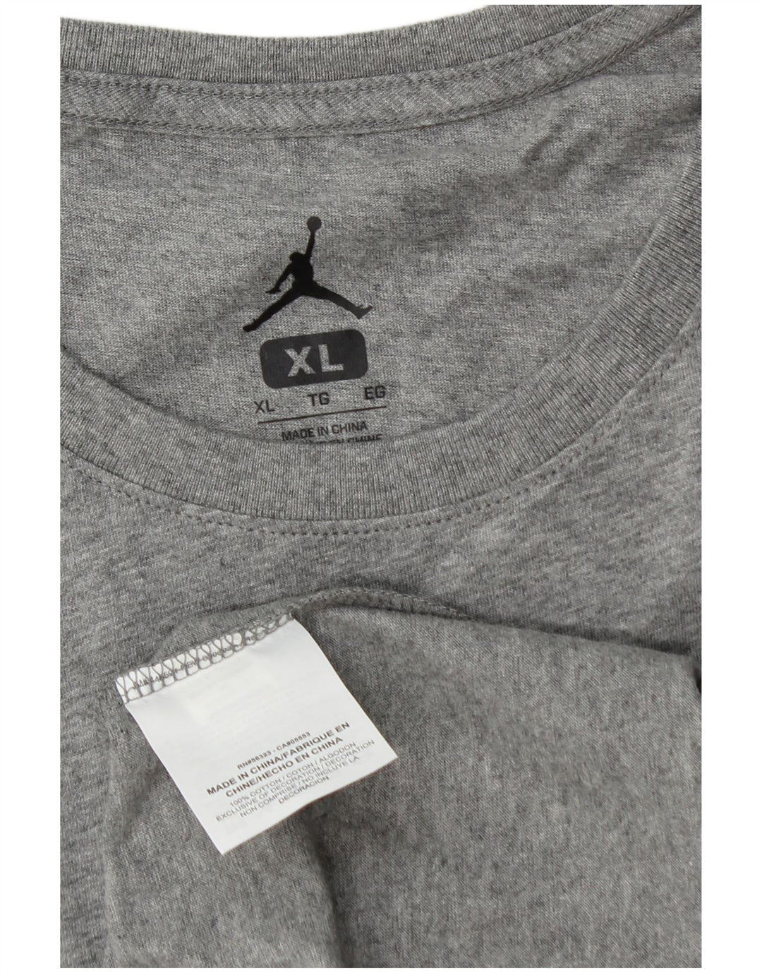 Męski T-shirt z grafiką Jordan, XL, szary, bawełniany
