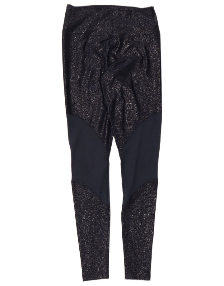 Legginsy damskie Nike UK 4 XS, granatowy, poliester z blokami kolorów