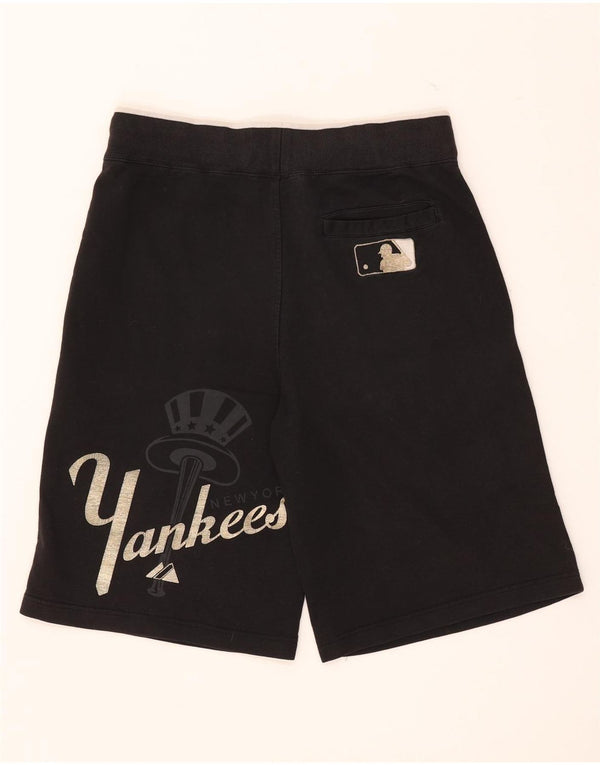Męskie spodenki sportowe Majestic New York Yankees z grafiką, małe, czarne, bawełniane