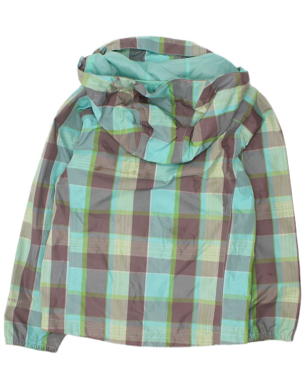 Dziewczęca kurtka przeciwdeszczowa z kapturem The North Face 5-6 lat XS w zieloną kratkę