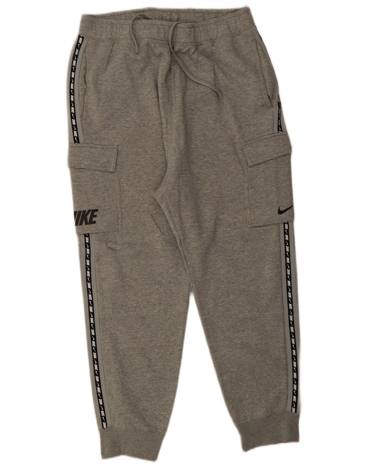 Męskie spodnie dresowe Nike Graphic Cargo, duże, szare, nakrapiane