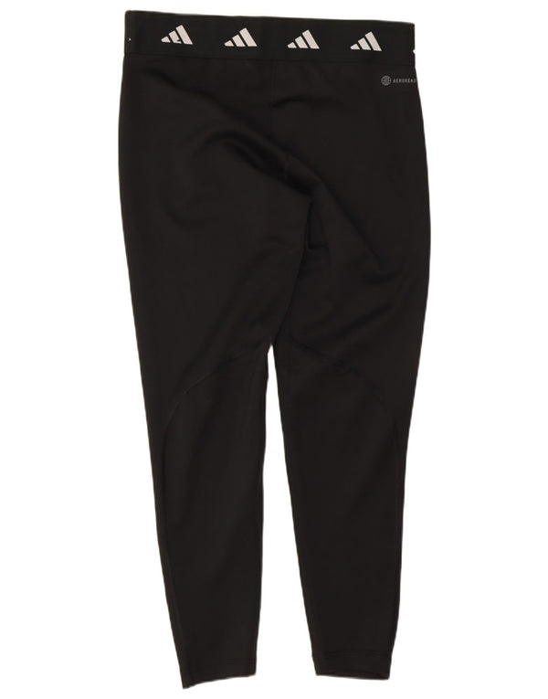 Damskie legginsy Adidas Aeroready Graphic UK 16/18, duże, czarne, poliestrowe