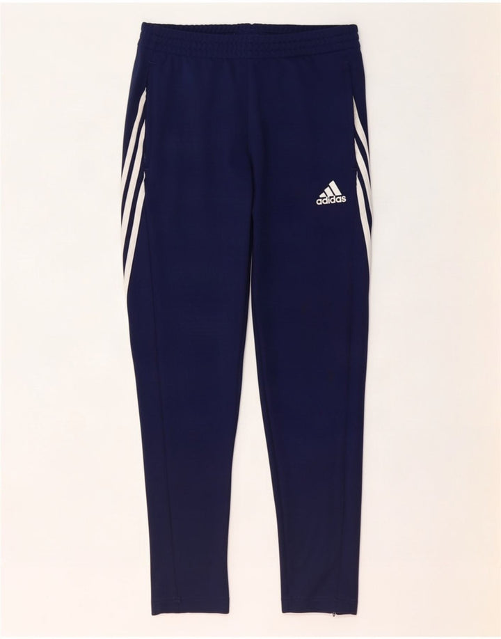 Męskie spodnie dresowe Adidas Climalite, średni granatowy poliester