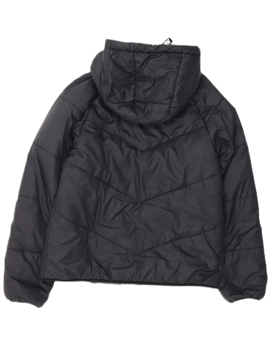 Damska kurtka z kapturem, oversize, wyściełana Nike UK 10, mała, czarna, poliester
