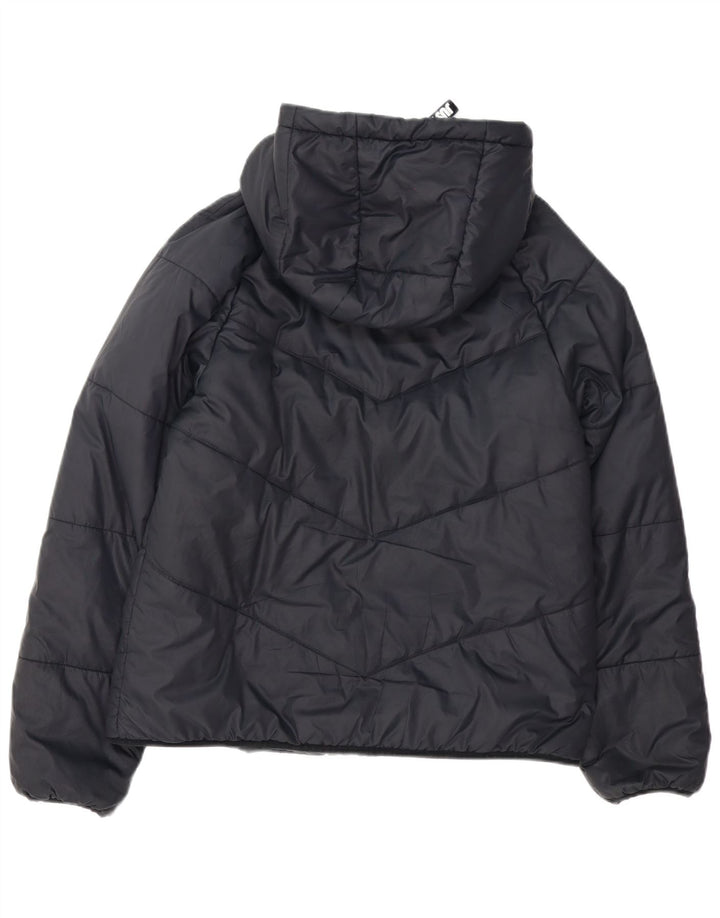 Damska kurtka z kapturem, oversize, wyściełana Nike UK 10, mała, czarna, poliester