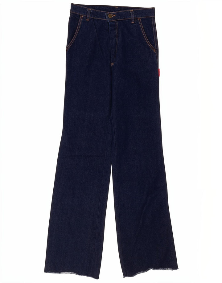 Vintage damskie dżinsy Bootcut W30 L33 granatowa bawełna