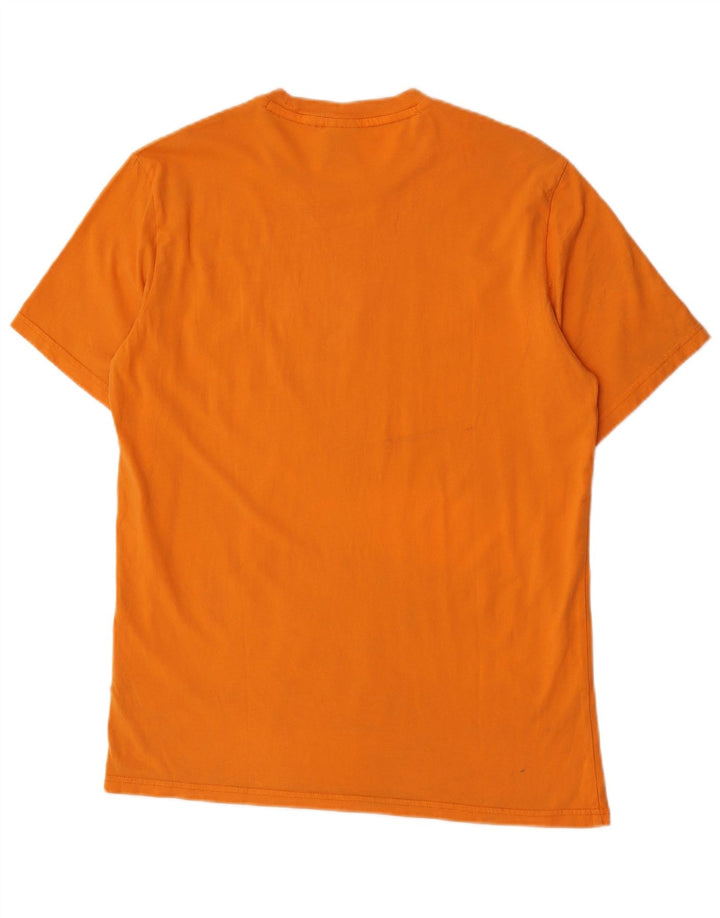 Męski T-shirt Champion z grafiką, duży, pomarańczowy, bawełniany