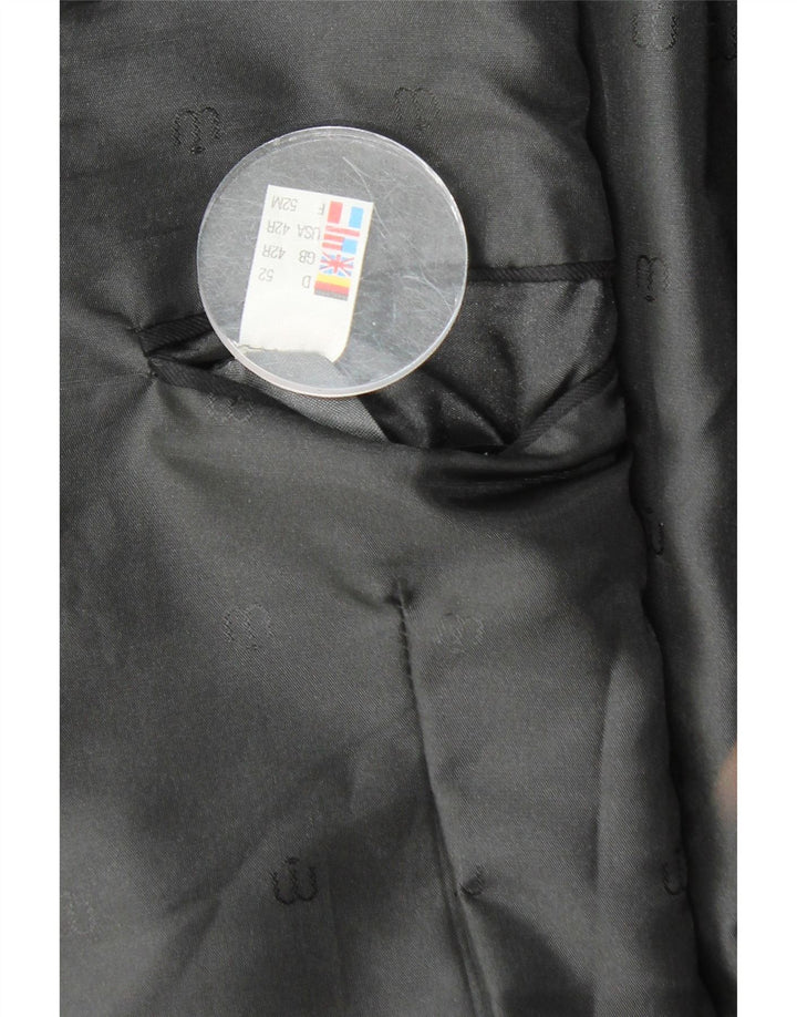 Męska marynarka dwurzędowa WILVORST Crop UK 42 XL w czarne prążki