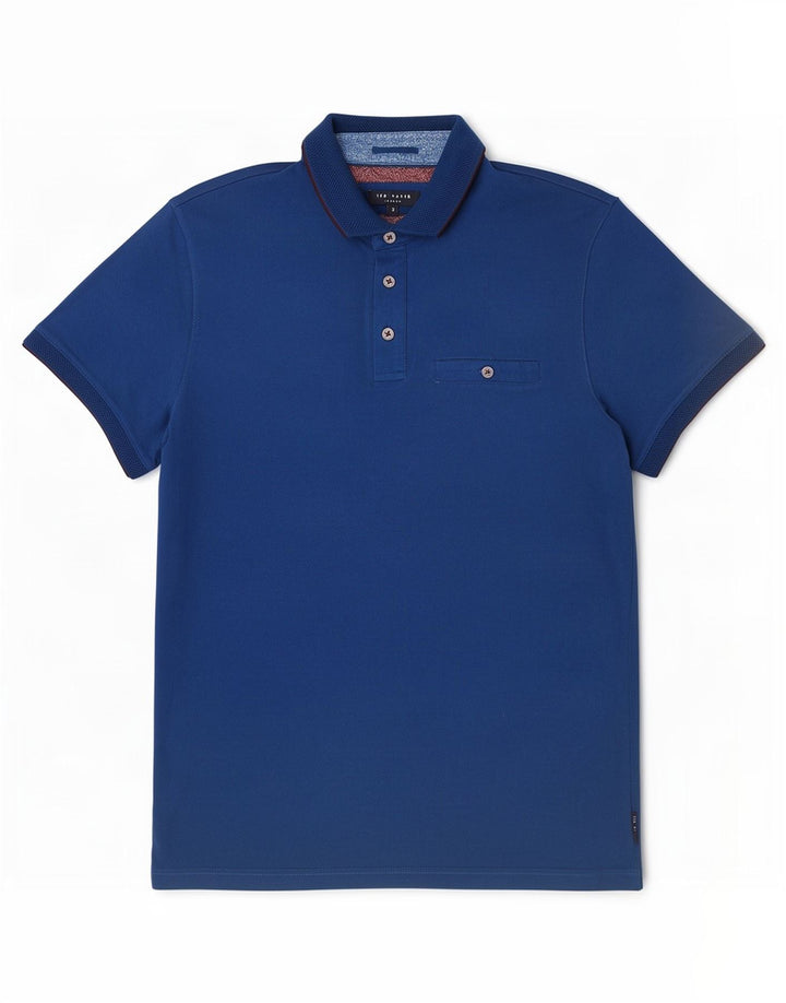 Męska koszulka polo Ted Baker, rozmiar 3, średnia niebieska, bawełniana