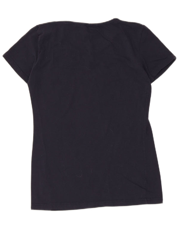T-shirt damski Kappa Top UK 14, duży, granatowy, bawełniany
