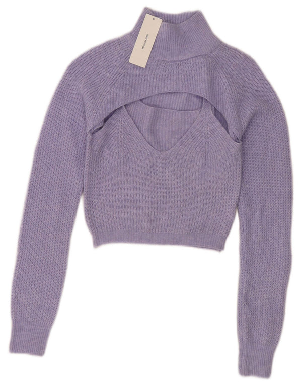 Urban Outfitters Damski sweter z golfem UK 12, średni niebieski