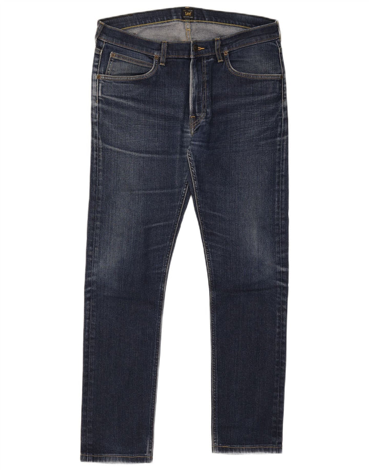 Lee Męskie Luke Slim Jeans W34 L30 Granatowa bawełna