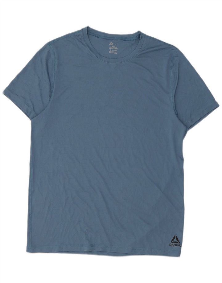 T-shirt męski Reebok, duży, niebieski, poliester