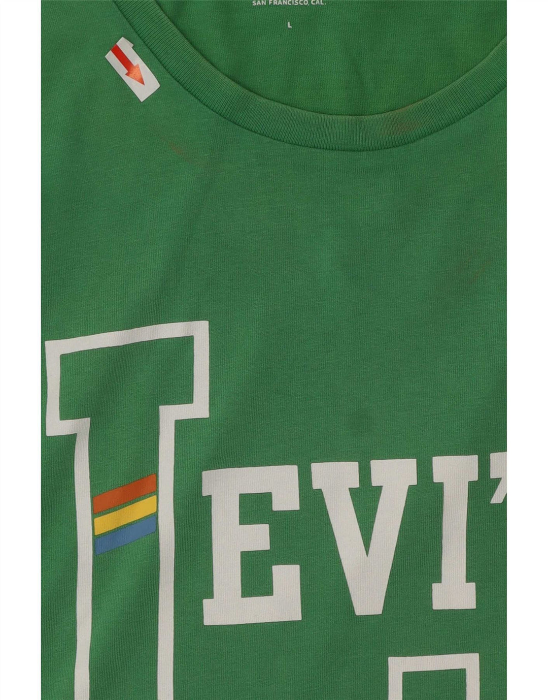 Męski T-shirt z grafiką Levi's, duży, zielony, bawełniany