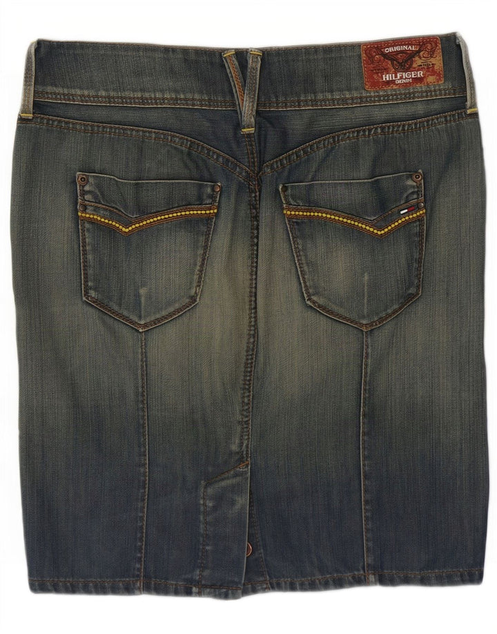 Spódnica dżinsowa Tommy Hilfiger Sonora, średnia W34, niebieska bawełna