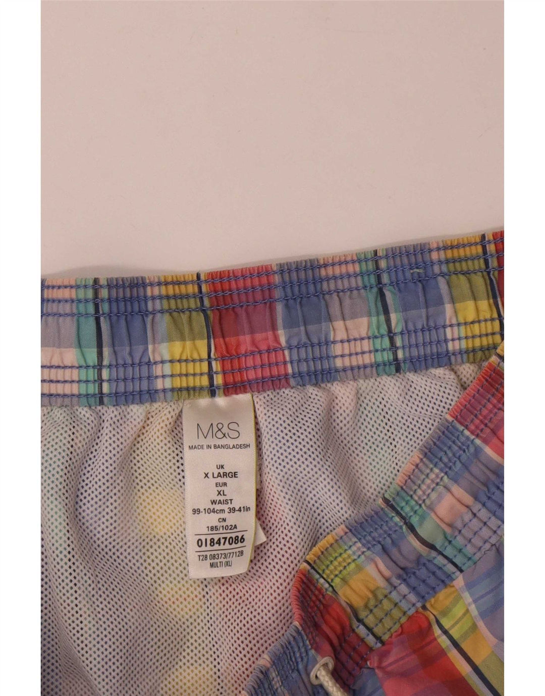 Męskie spodenki kąpielowe Marks & Spencer XL, wielobarwna, bawełniana krata