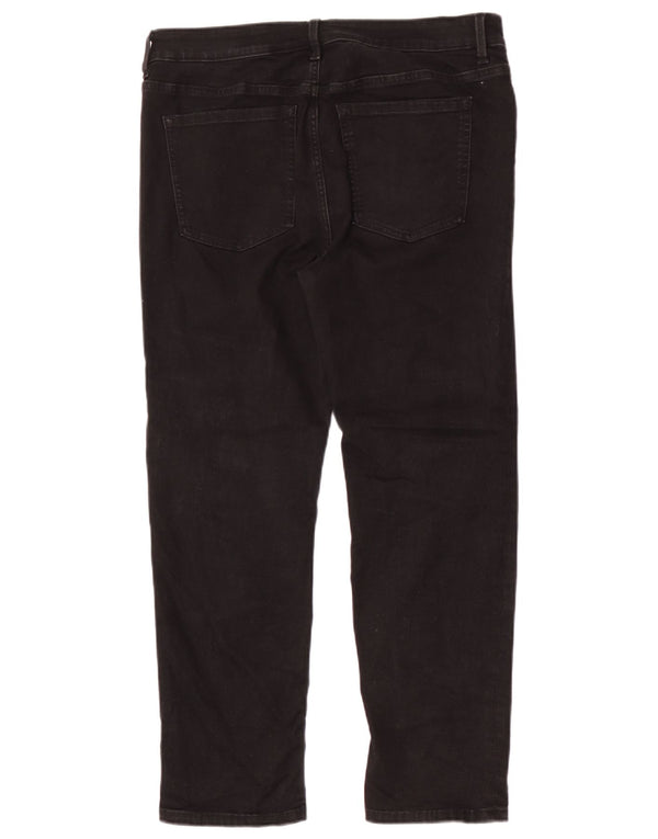 Marks & Spencer Damskie The Sienna Straight Jeans UK 16 Duże W34 L28 Czarne