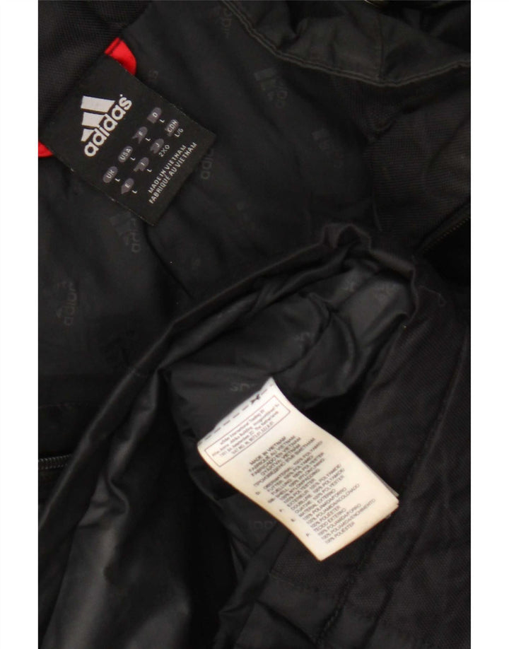 Męska kurtka z kapturem Adidas UK 40, duża, czarna, poliamidowa