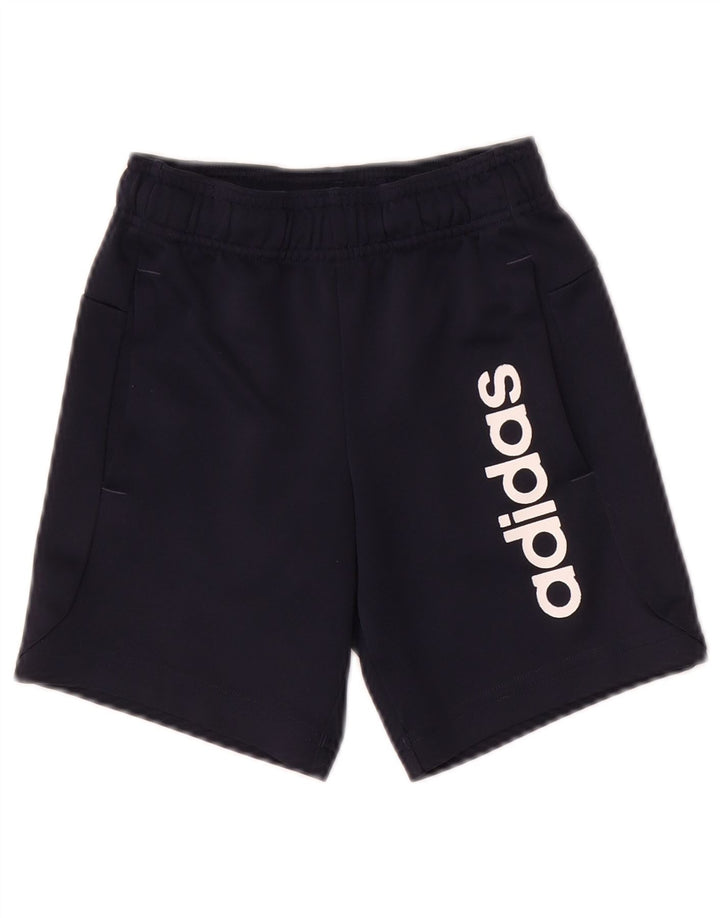 Chłopięce spodenki sportowe ADIDAS Graphic 7-8 lat granatowe