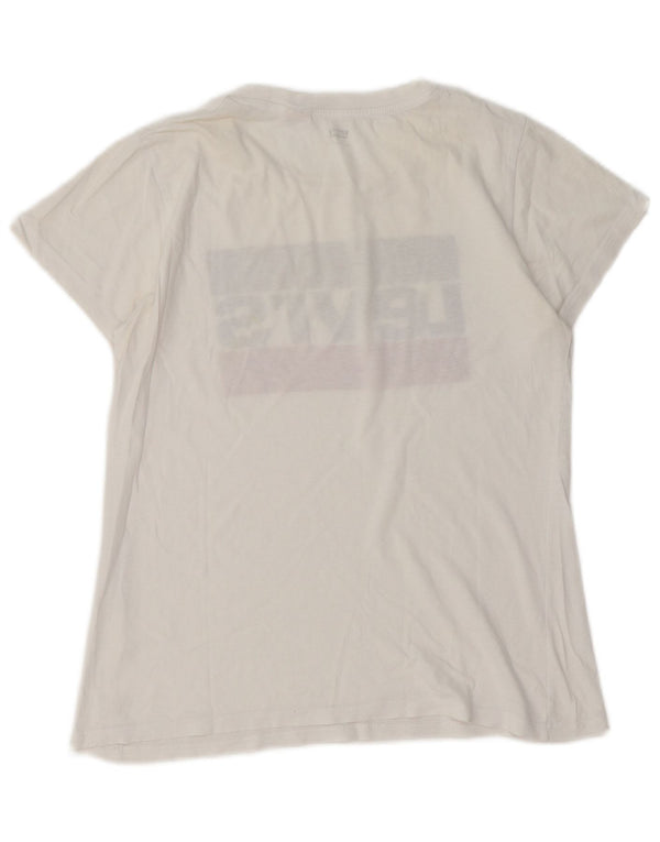 Damska koszulka z grafiką LEVI'S Top UK 10 Small White