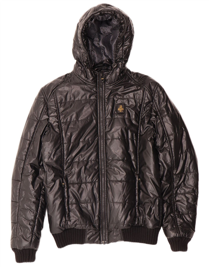 Wyściełana kurtka dziewczęca z kapturem Refrigiwear 13-14 lat, czarna, zimowa