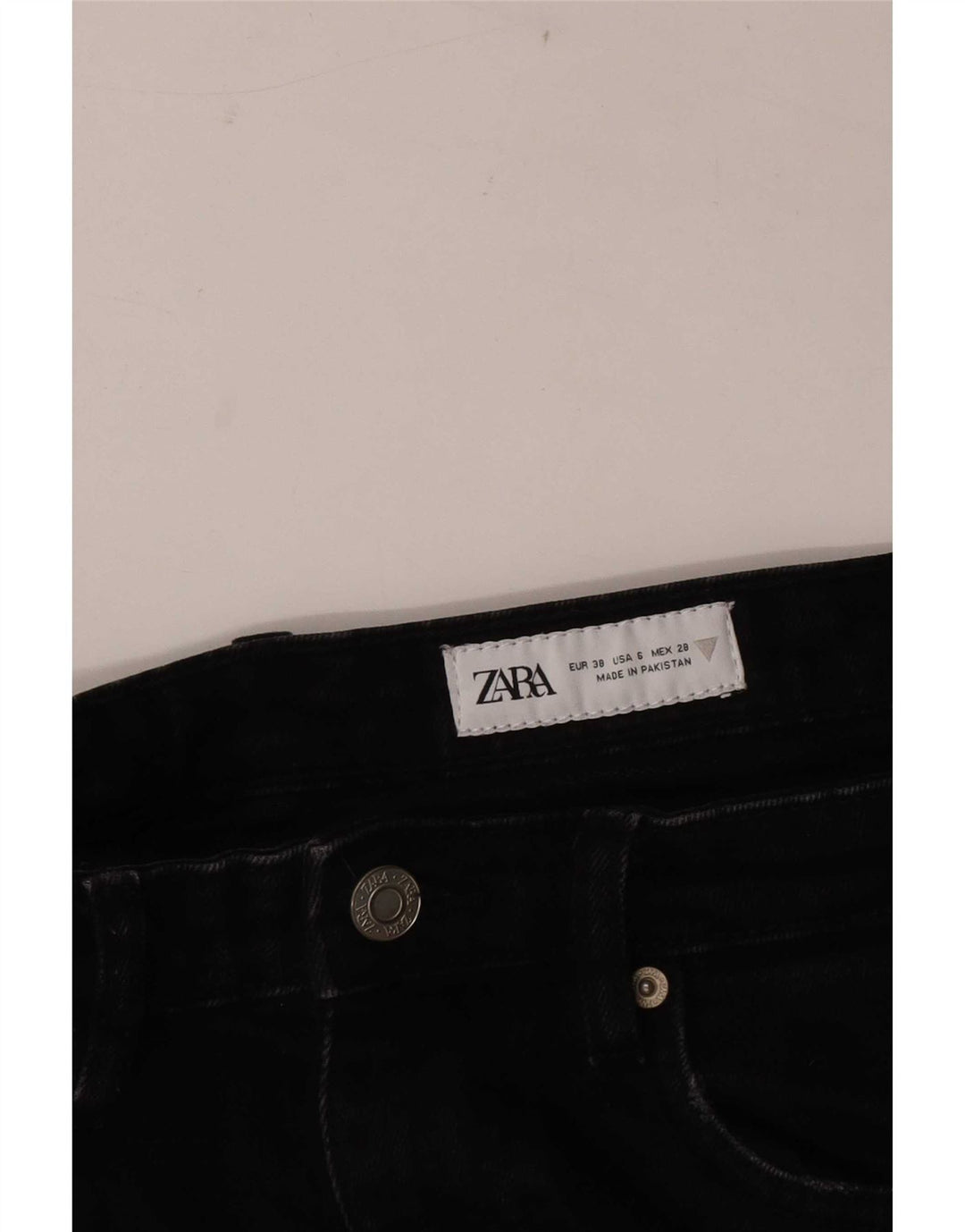 Dżinsy damskie Zara Cropped EU 38 Small W28 L25 Czarne