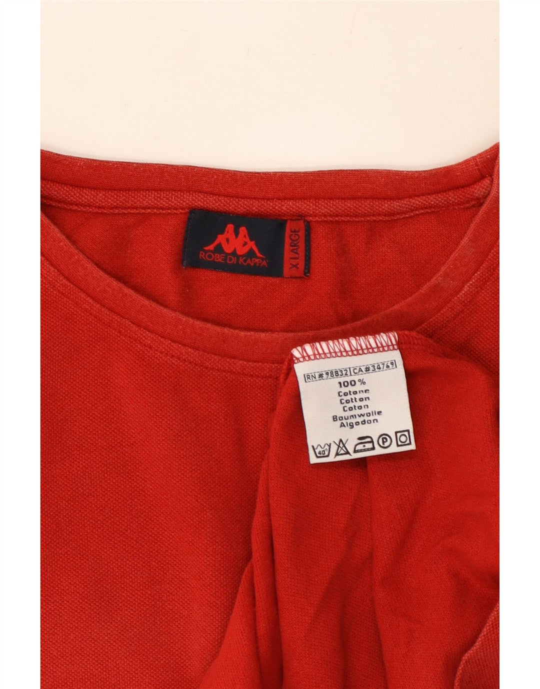 T-shirt męski Kappa Top XL, czerwony, bawełniany