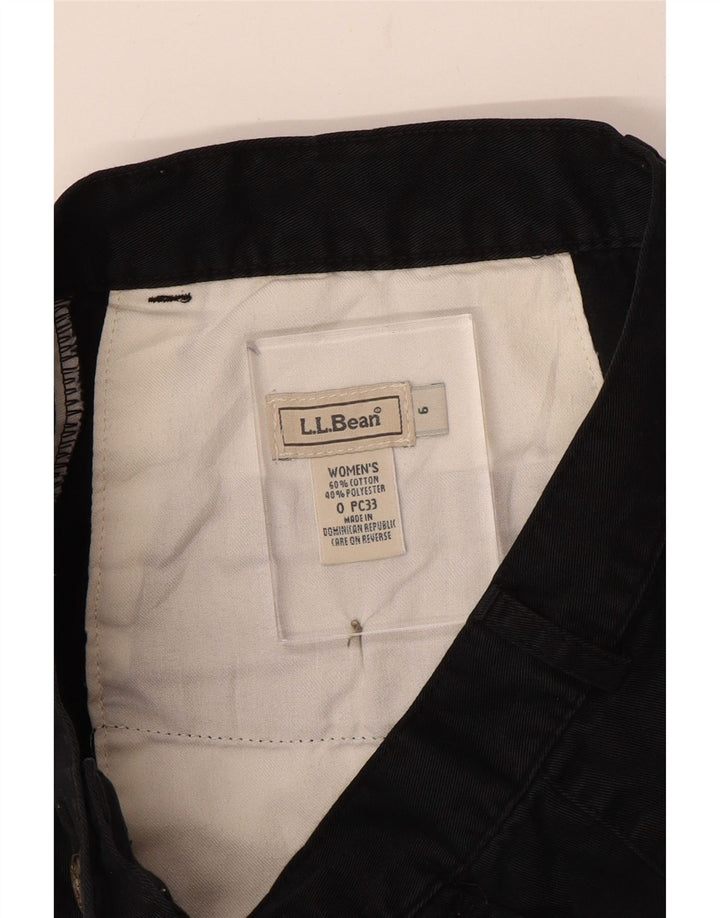 Damskie spodenki Chino L.L.BEAN US 6 Medium W28, czarna bawełna