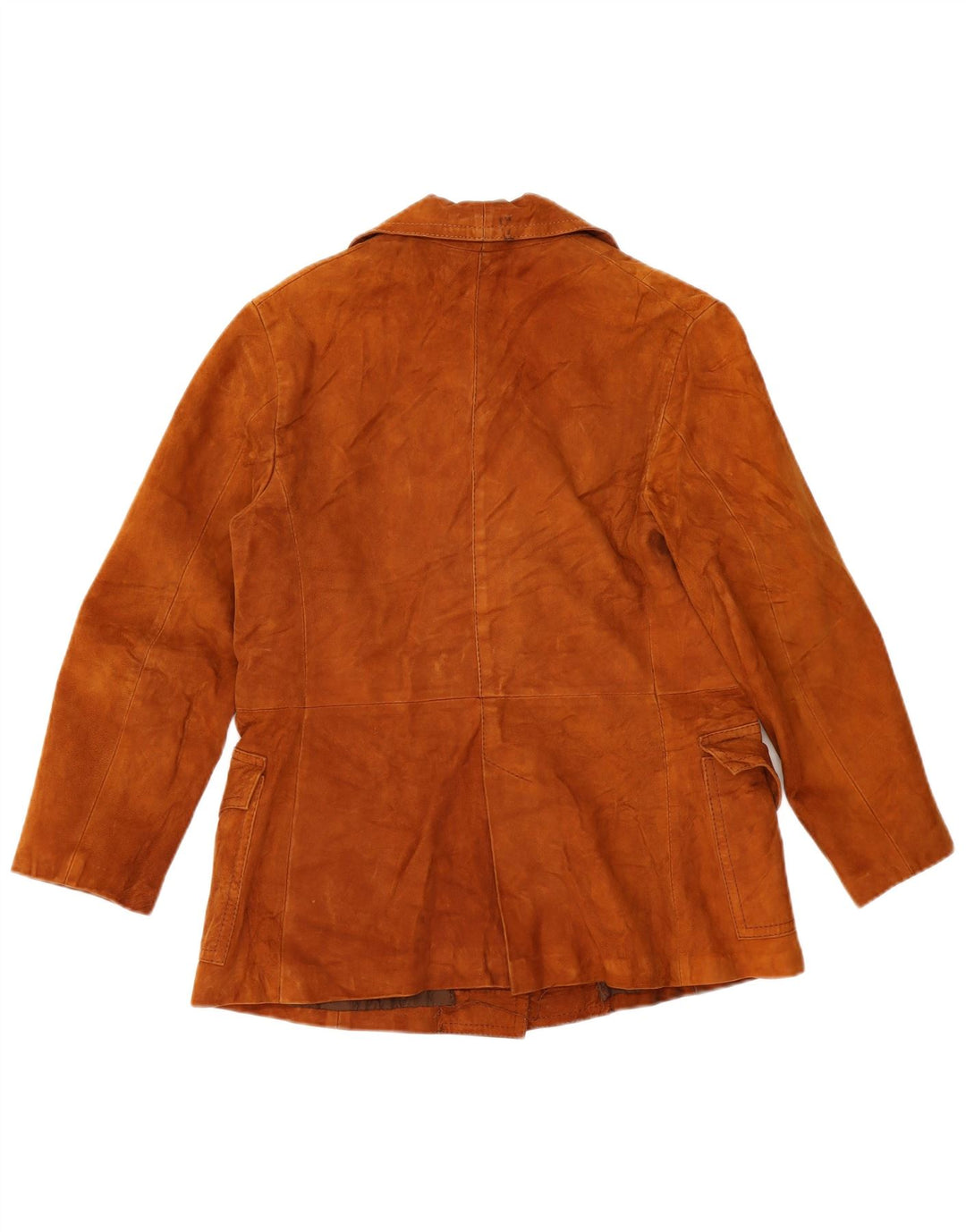 Zamszowa kurtka damska Vintage UK 16, duża brązowa