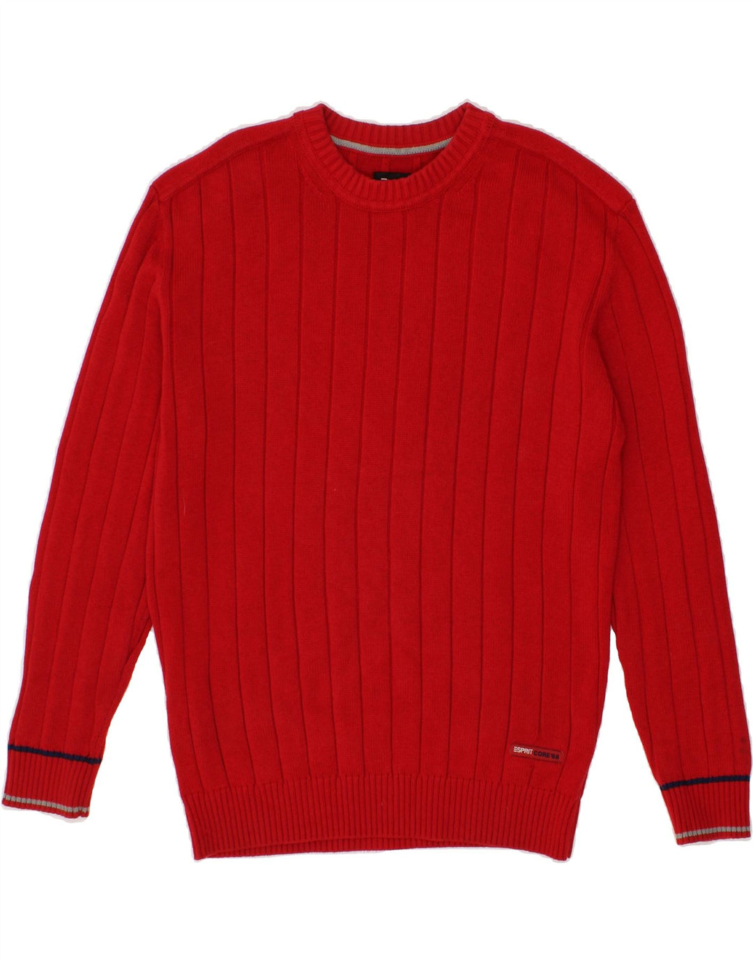 ESPRIT Mens Crew Neck Jumper Sweater Large Red Cotton Vintage Esprit and Second-Hand Esprit from Messina Hembry 