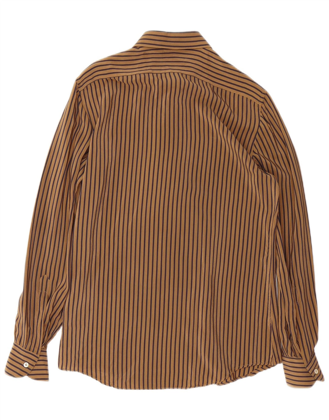 Koszula męska TORRAS rozmiar 38 Jedwabna w prążki w kolorze średniego brązu