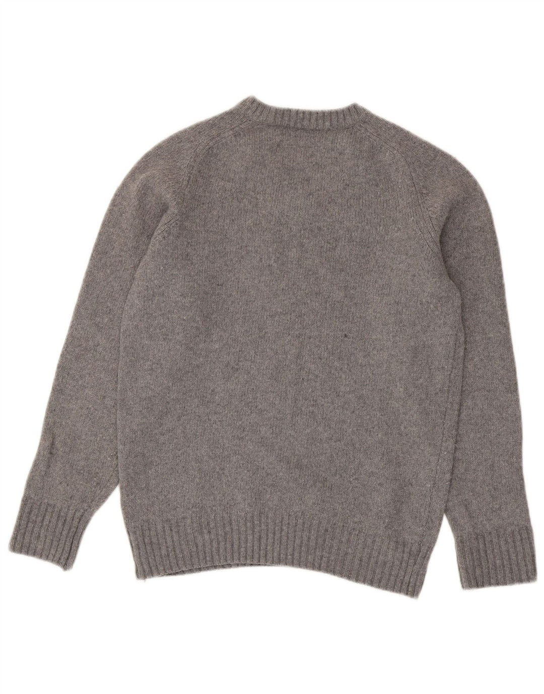 Męski sweter Zara z dekoltem w kształcie litery V, średnioszary, wełniany