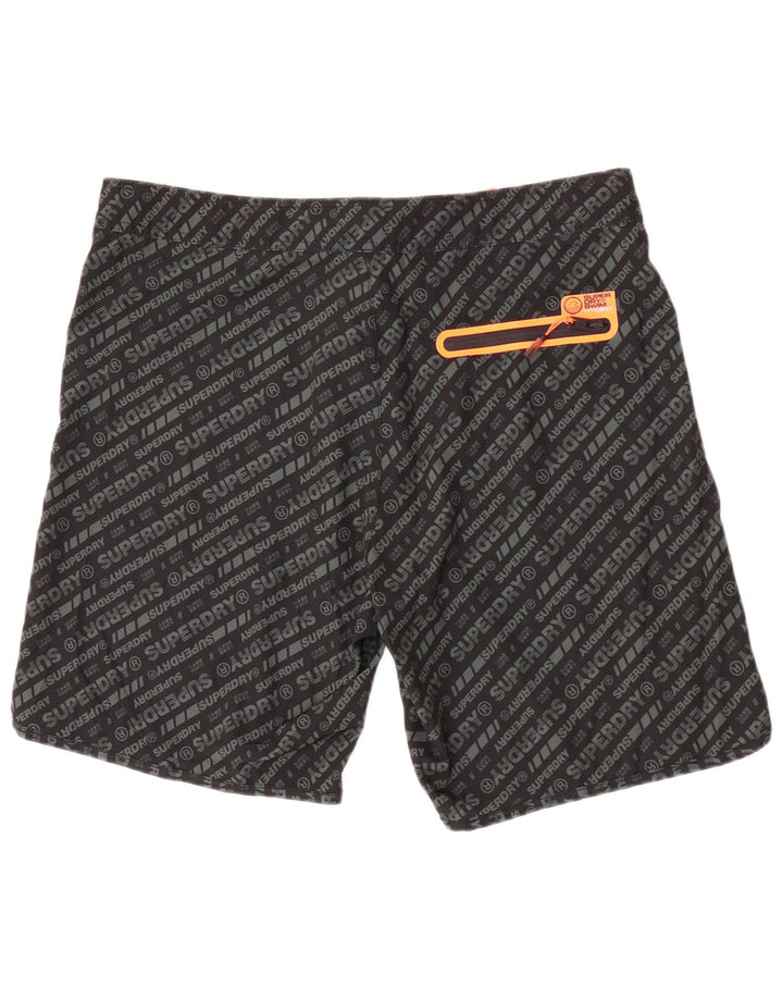 Męskie spodenki kąpielowe Superdry Graphic Regular XL, czarny poliester