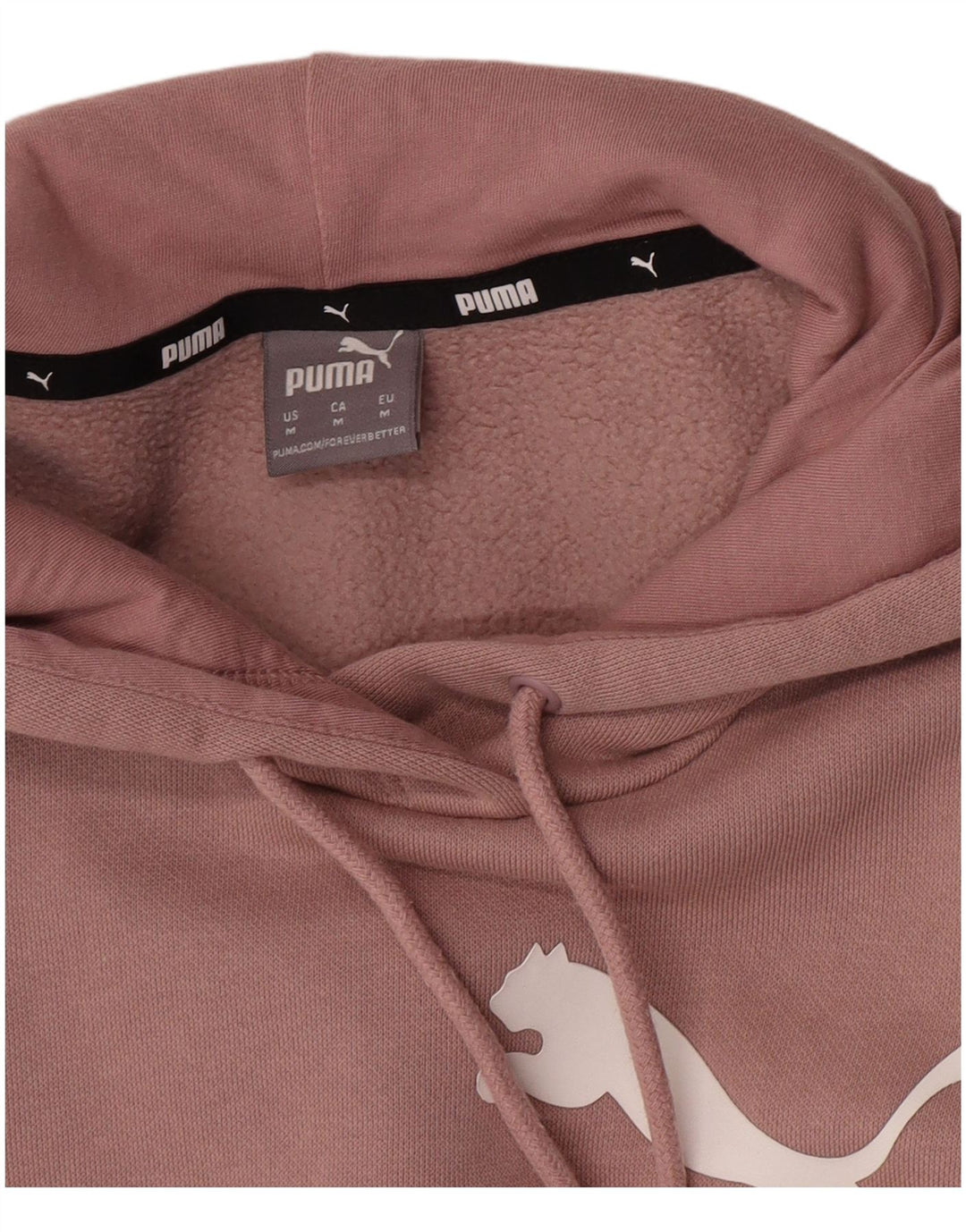 Damska bluza z kapturem Puma z grafiką UK 14, średnia różowa bawełna