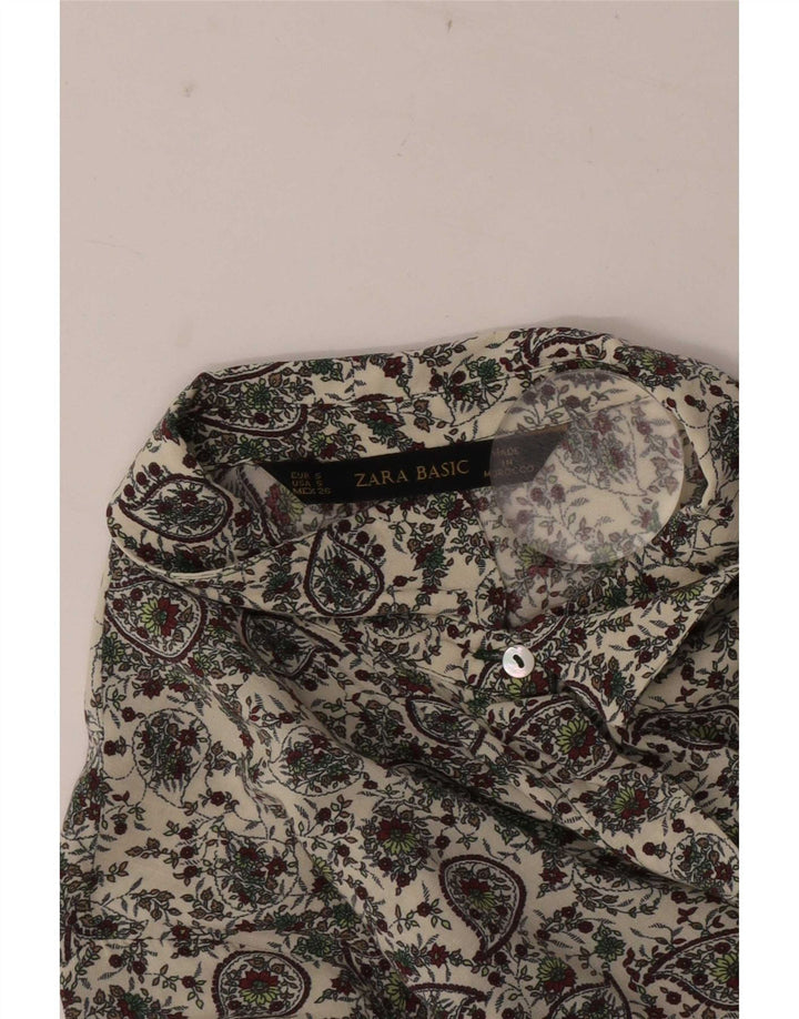 Koszula damska Zara UK 10 Small Beżowa Paisley