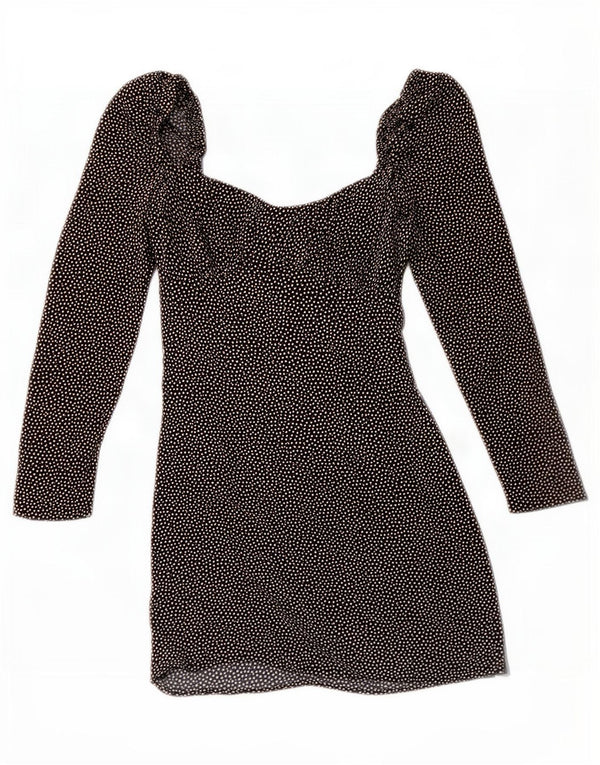 Sukienka damska Zara Mini Off Shoulder UK 6 XS, czarna w cętki