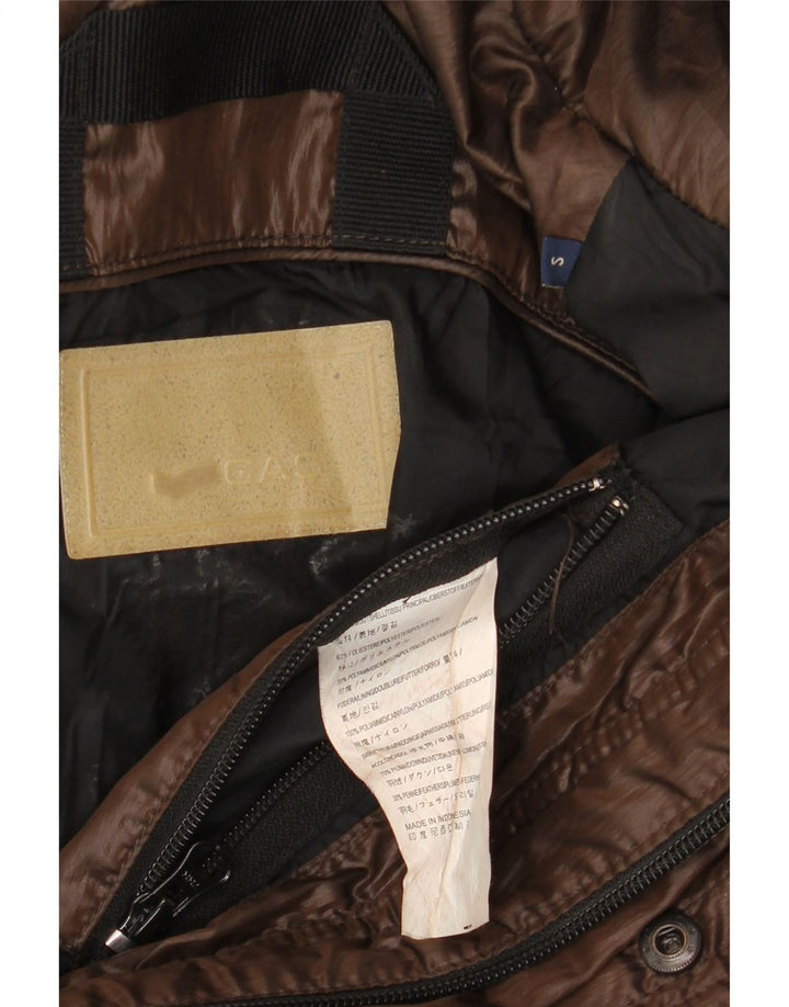 Męska ocieplana kurtka bomber z kapturem i kapturem Gas UK 36, mały brązowy poliester