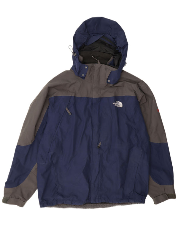 Męska kurtka przeciwdeszczowa The North Face Gore-Tex UK 40, duża granatowa, z blokami kolorów