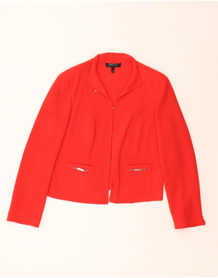 ESCADA Womens Bolero Jumper EU 42 Large Red Wool