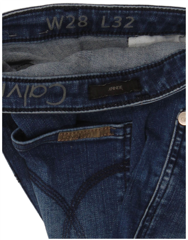 Damskie jeansy Skinny Calvin Klein W28 L32 Niebieskie