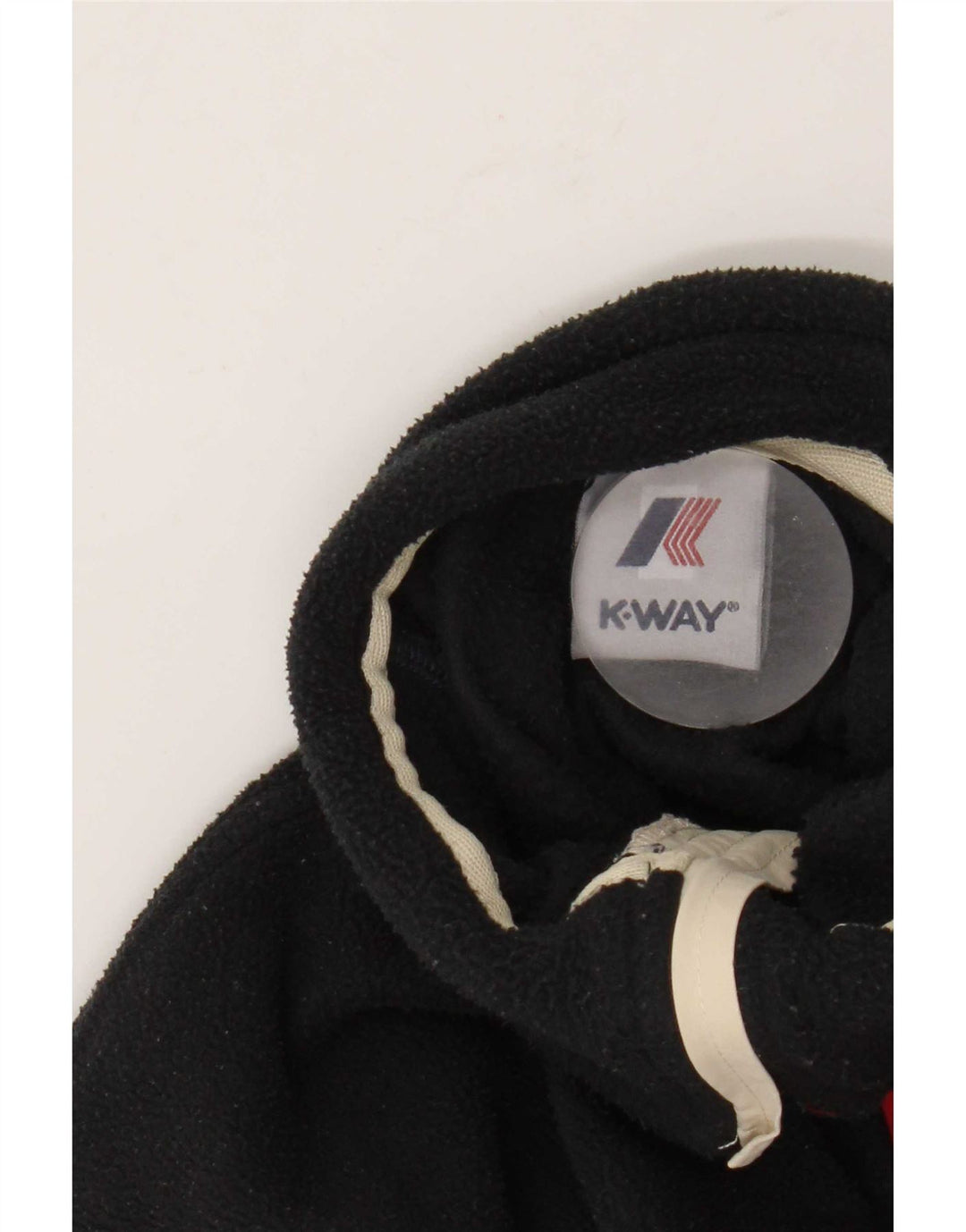 Męski sweter polarowy K-Way z zamkiem błyskawicznym i średnimi czarnymi paskami