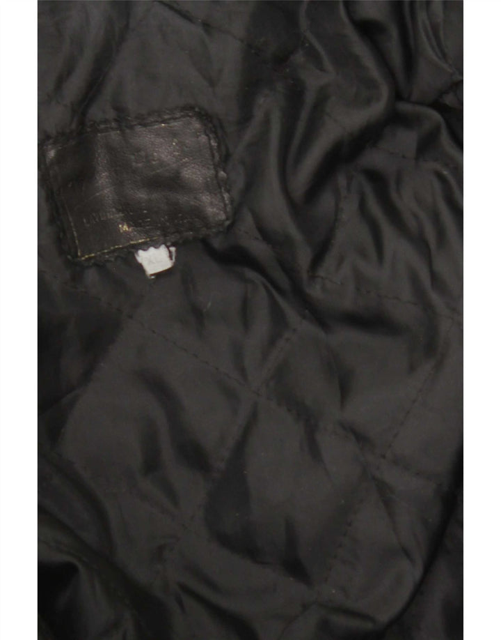 Vintage męska skórzana kurtka UK 42 XL czarna skóra