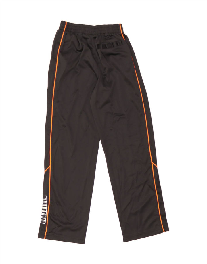 PUMA Boys Graphic Tracksuit Trousers 11-12 Years Large Black Polyester Vintage Puma and Second-Hand Puma from Messina Hembry 