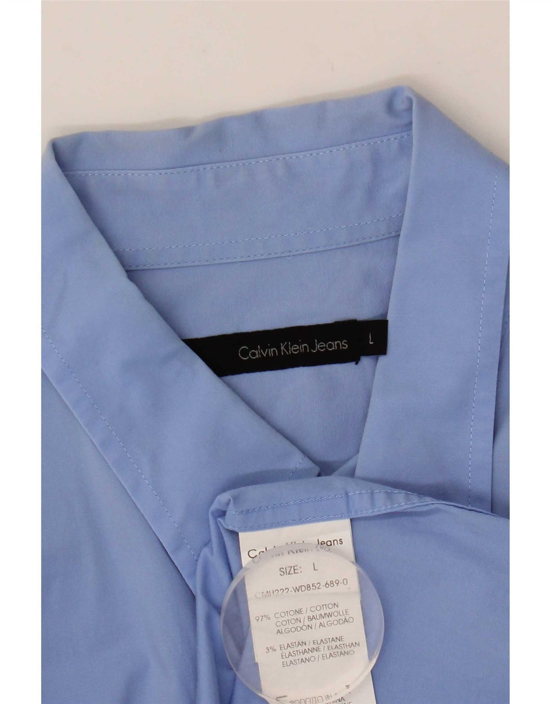 Koszula męska Calvin Klein Jeans, duża, niebieska, bawełniana