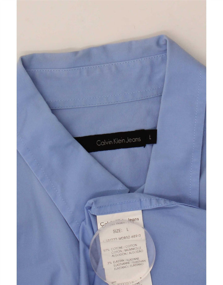 Koszula męska Calvin Klein Jeans, duża, niebieska, bawełniana