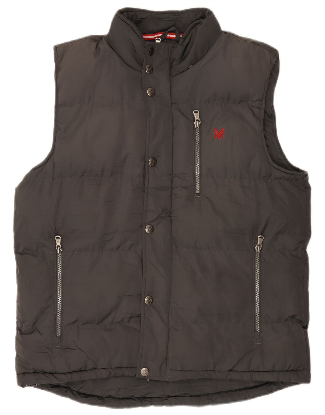 Crew Clothing Męska wyściełana kamizelka UK 38 Średni szary poliester