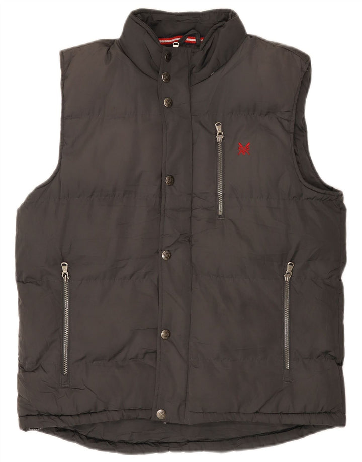 Crew Clothing Męska wyściełana kamizelka UK 38 Średni szary poliester