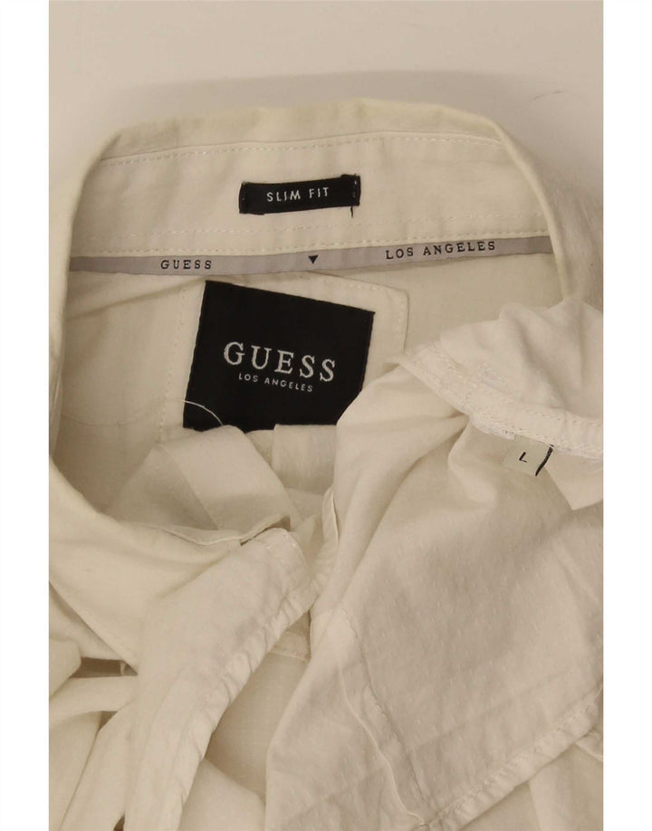 Koszula męska Guess Slim Fit, duża, biała